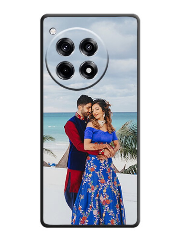 Custom Full Single Pic Upload On Space Black Personalized Soft Matte Phone Covers - OnePlus 12R 5G
