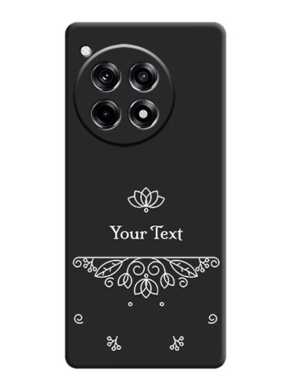 Custom Lotus Garden Custom Text On Space Black Personalized Soft Matte Phone Covers - OnePlus 12R 5G