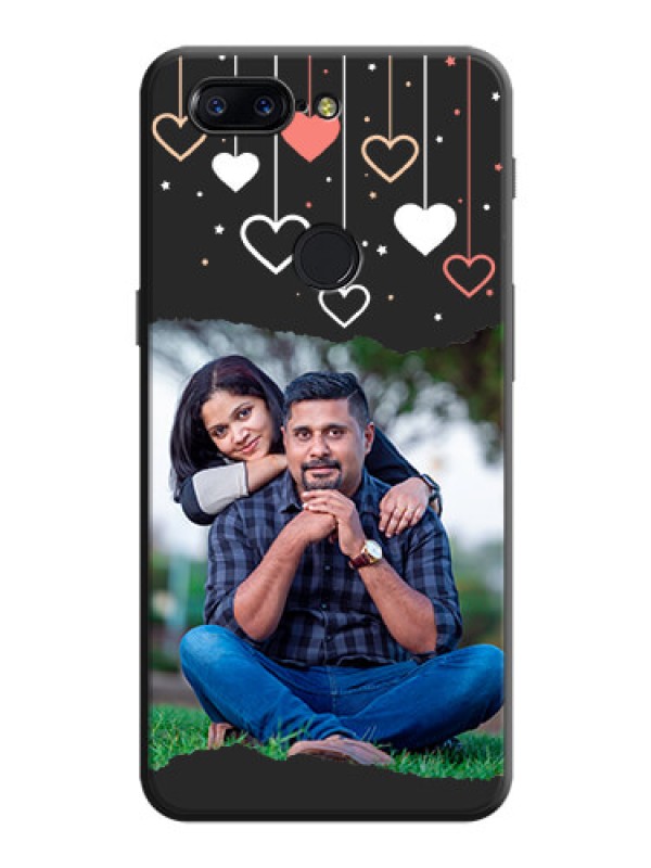 Custom Love Hangings with Splash Wave Picture on Space Black Custom Soft Matte Phone Back Cover - OnePlus 5T