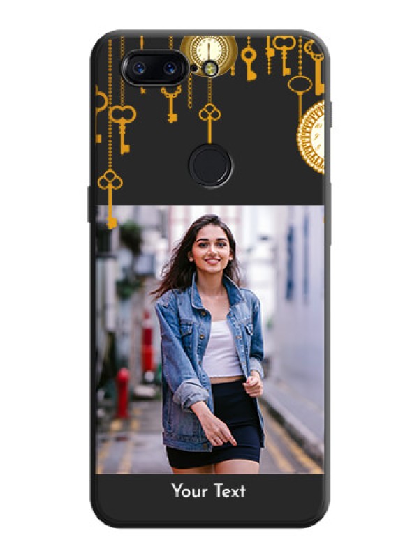 Custom Decorative Design with Text on Space Black Custom Soft Matte Back Cover - OnePlus 5T