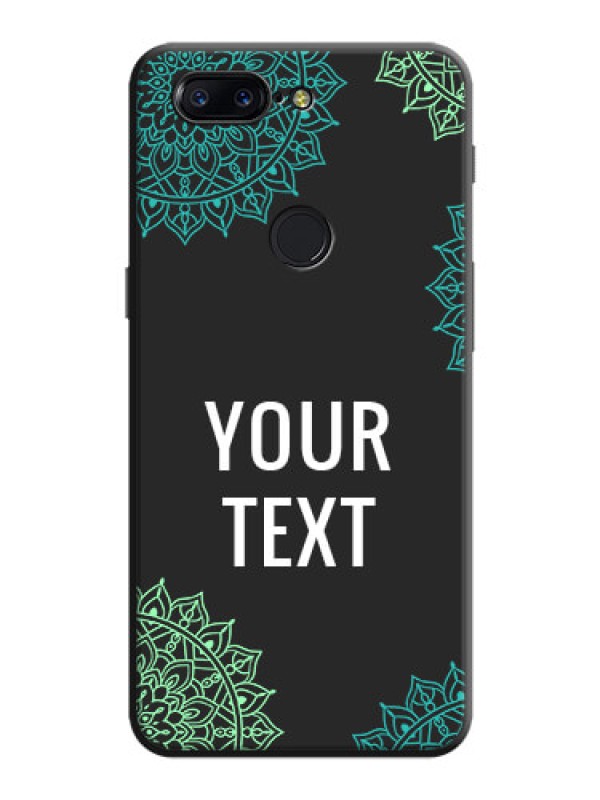 Custom Your Name with Floral Design on Space Black Custom Soft Matte Back Cover - OnePlus 5T