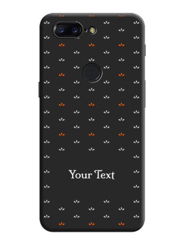 Custom Simple Pattern With Custom Text On Space Black Personalized Soft Matte Phone Covers -Oneplus 5T
