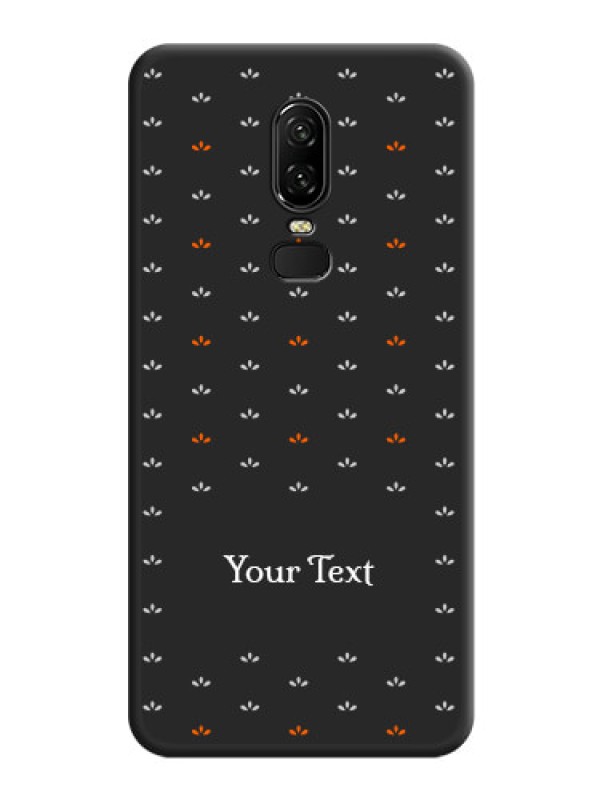 Custom Simple Pattern With Custom Text On Space Black Personalized Soft Matte Phone Covers -Oneplus 6