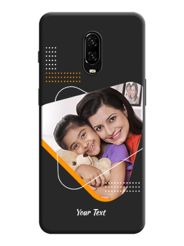 Custom Yellow Triangle - Photo on Space Black Soft Matte Phone Cover - OnePlus 6T