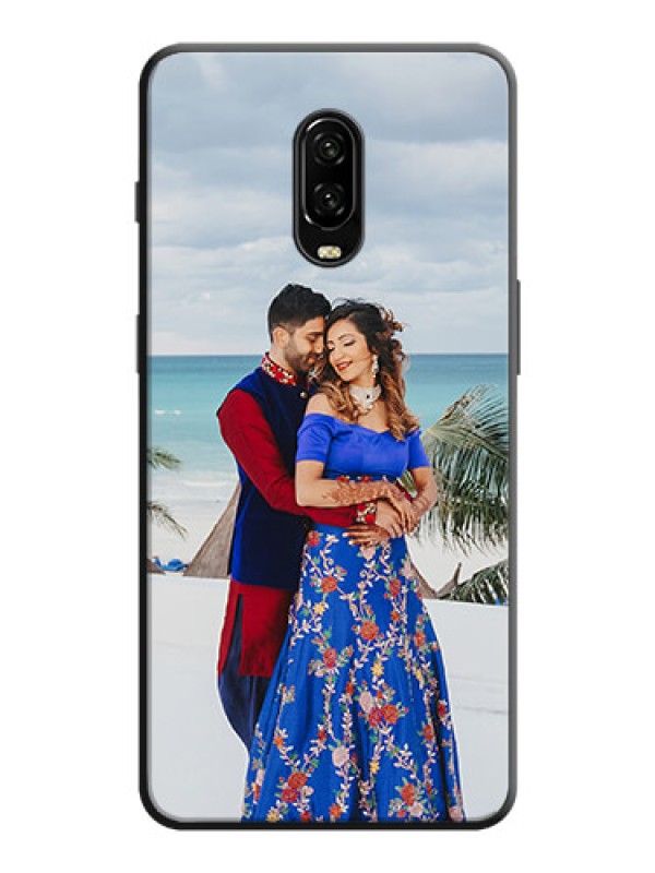 Custom Full Single Pic Upload On Space Black Personalized Soft Matte Phone Covers -Oneplus 6T