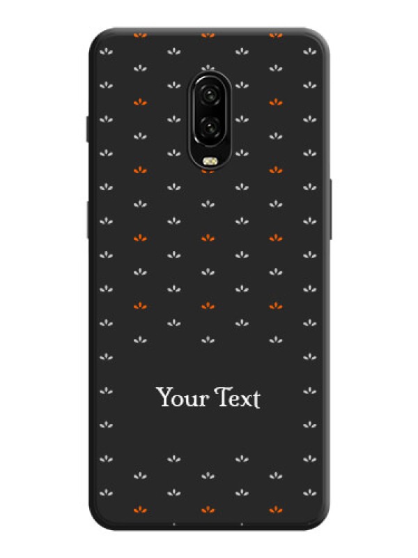 Custom Simple Pattern With Custom Text On Space Black Personalized Soft Matte Phone Covers -Oneplus 6T