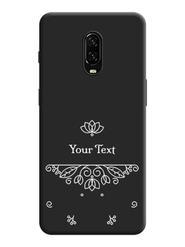 Custom Lotus Garden Custom Text On Space Black Personalized Soft Matte Phone Covers -Oneplus 6T