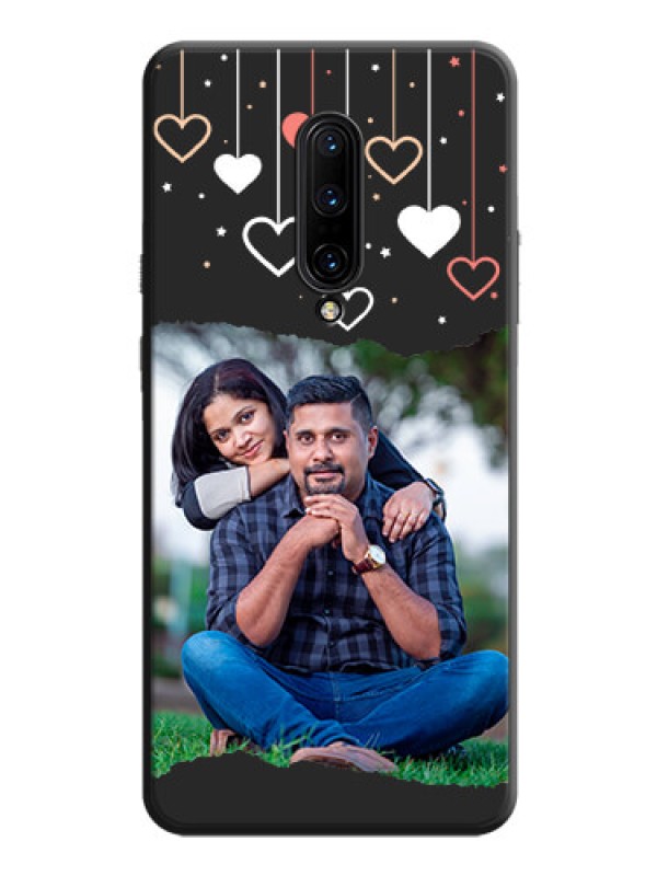 Custom Love Hangings with Splash Wave Picture on Space Black Custom Soft Matte Phone Back Cover - OnePlus 7 Pro
