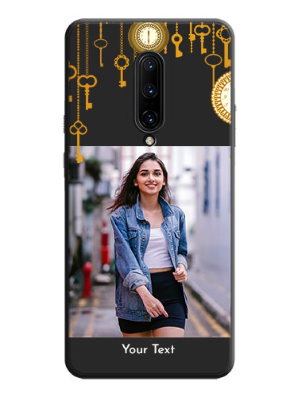Custom Decorative Design with Text on Space Black Custom Soft Matte Back Cover - OnePlus 7 Pro