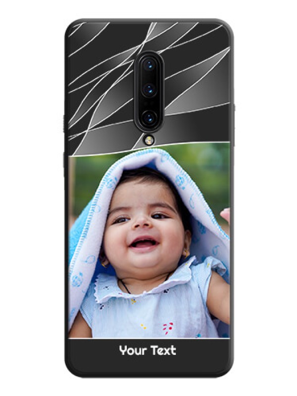 Custom Mixed Wave Lines - Photo on Space Black Soft Matte Mobile Cover - OnePlus 7 Pro