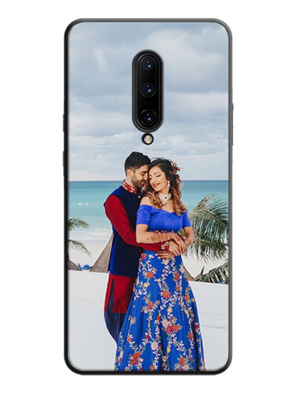 Custom Full Single Pic Upload On Space Black Personalized Soft Matte Phone Covers -Oneplus 7 Pro
