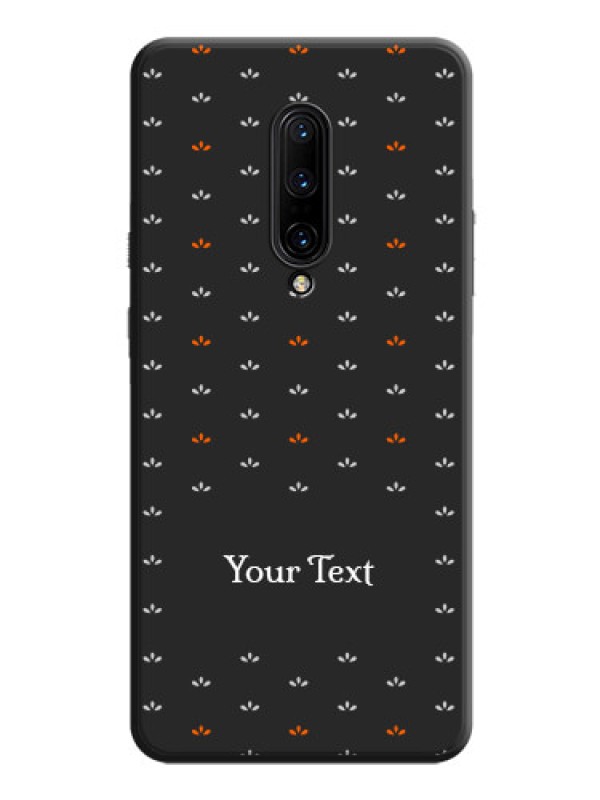 Custom Simple Pattern With Custom Text On Space Black Personalized Soft Matte Phone Covers -Oneplus 7 Pro