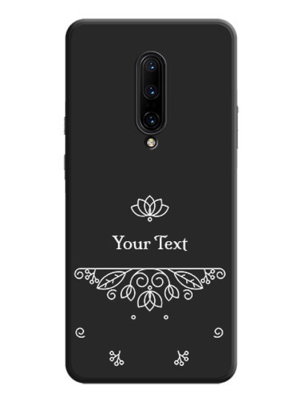 Custom Lotus Garden Custom Text On Space Black Personalized Soft Matte Phone Covers -Oneplus 7 Pro