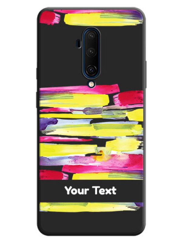 Custom Brush Coloured on Space Black Personalized Soft Matte Phone Covers - OnePlus 7T Pro