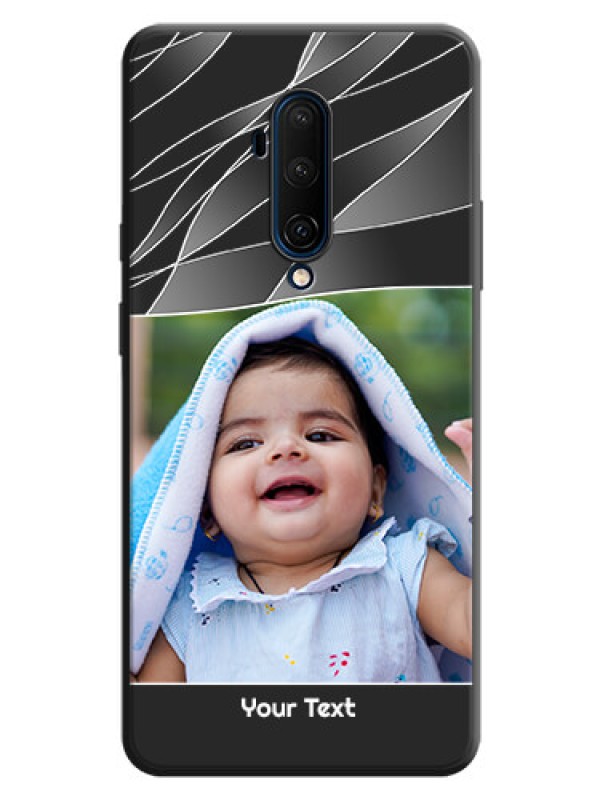 Custom Mixed Wave Lines - Photo on Space Black Soft Matte Mobile Cover - OnePlus 7T Pro