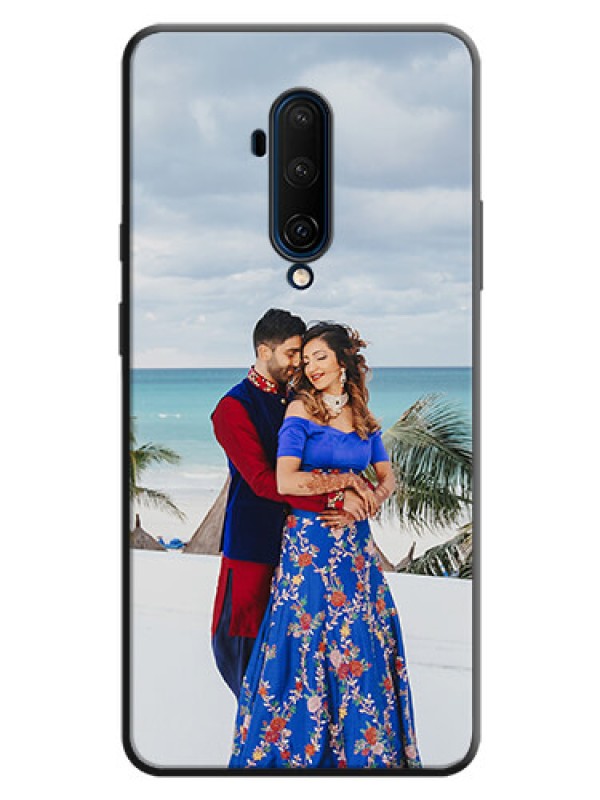 Custom Full Single Pic Upload On Space Black Personalized Soft Matte Phone Covers -Oneplus 7T Pro