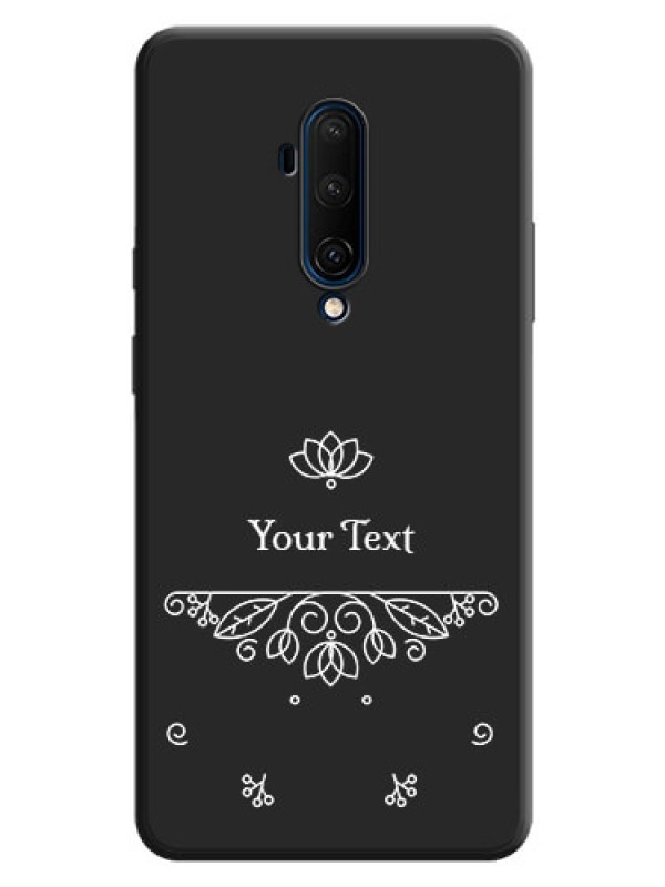 Custom Lotus Garden Custom Text On Space Black Personalized Soft Matte Phone Covers -Oneplus 7T Pro