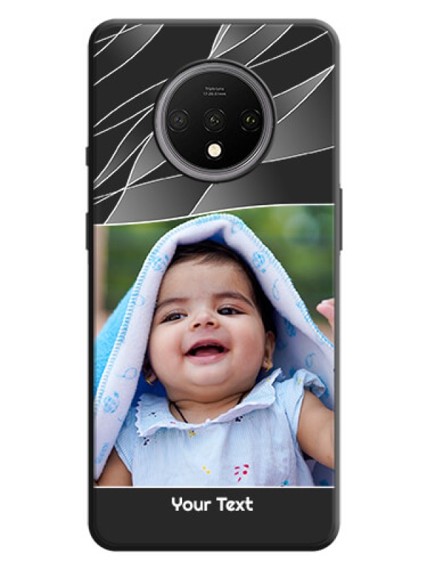 Custom Mixed Wave Lines - Photo on Space Black Soft Matte Mobile Cover - OnePlus 7T