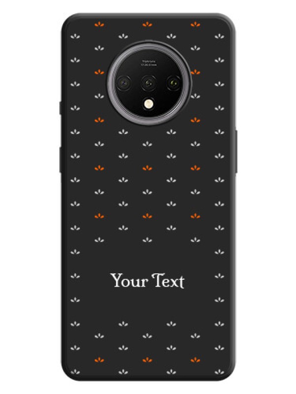 Custom Simple Pattern With Custom Text On Space Black Personalized Soft Matte Phone Covers -Oneplus 7T
