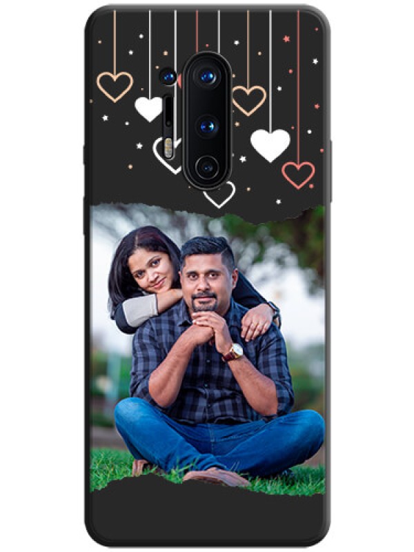 Custom Love Hangings with Splash Wave Picture on Space Black Custom Soft Matte Phone Back Cover - OnePlus 8 Pro