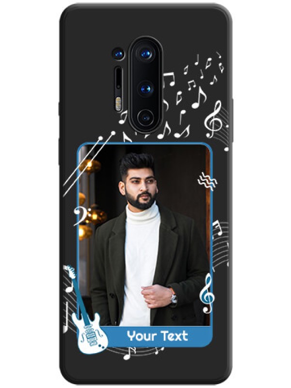 Custom Musical Theme Design with Text - Photo on Space Black Soft Matte Mobile Case - OnePlus 8 Pro