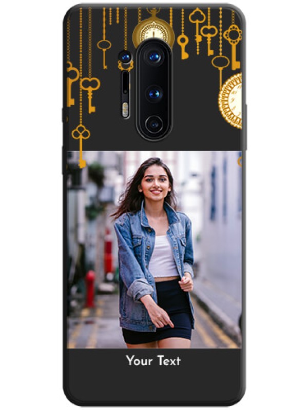 Custom Decorative Design with Text on Space Black Custom Soft Matte Back Cover - OnePlus 8 Pro