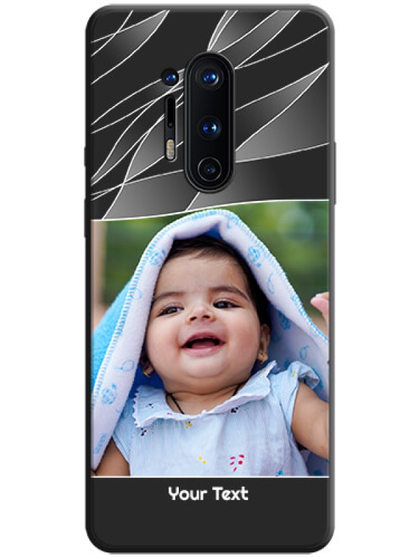 Custom Mixed Wave Lines - Photo on Space Black Soft Matte Mobile Cover - OnePlus 8 Pro