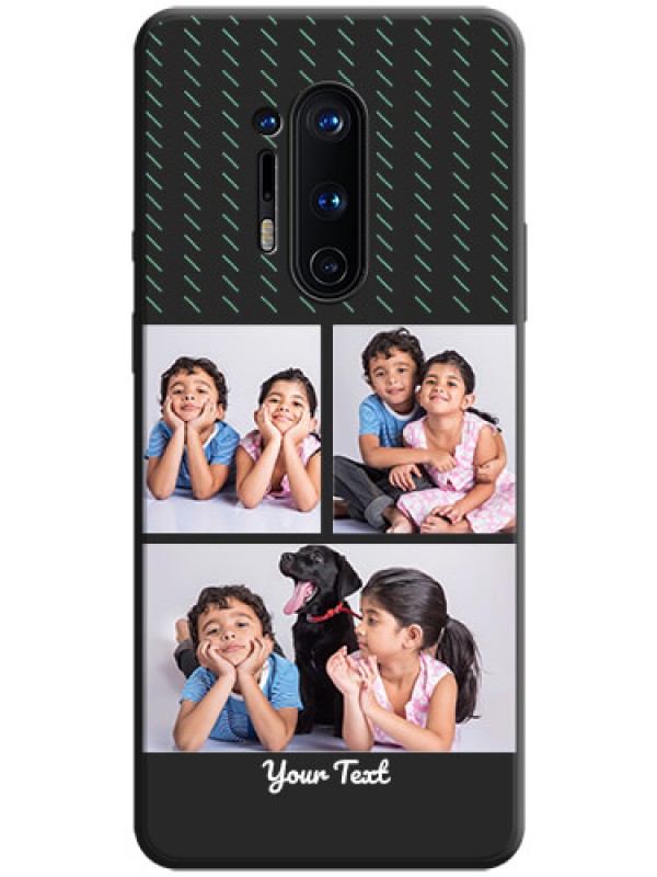 Custom Cross Dotted Pattern with 2 Image Holder  on Personalised Space Black Soft Matte Cases - OnePlus 8 Pro