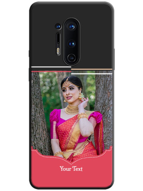 Custom Classic Plain Design with Name - Photo on Space Black Soft Matte Phone Cover - OnePlus 8 Pro