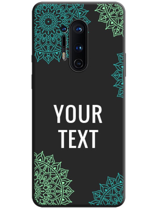 Custom Your Name with Floral Design on Space Black Custom Soft Matte Back Cover - OnePlus 8 Pro
