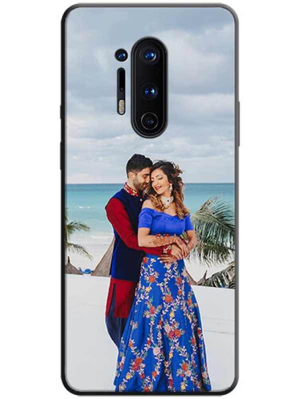 Custom Full Single Pic Upload On Space Black Personalized Soft Matte Phone Covers -Oneplus 8 Pro