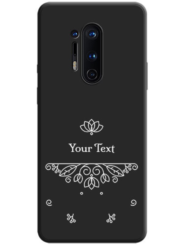 Custom Lotus Garden Custom Text On Space Black Personalized Soft Matte Phone Covers -Oneplus 8 Pro