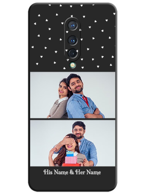 Custom Miniature Love Symbols with Name on Space Black Custom Soft Matte Back Cover - OnePlus 8