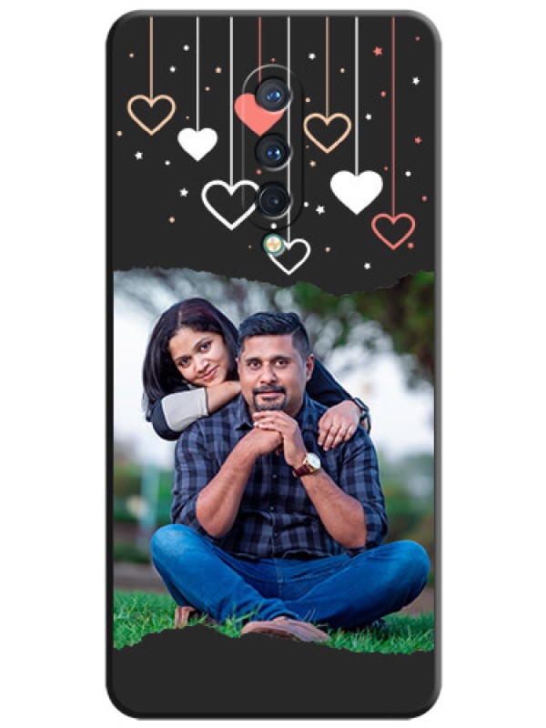 Custom Love Hangings with Splash Wave Picture on Space Black Custom Soft Matte Phone Back Cover - OnePlus 8