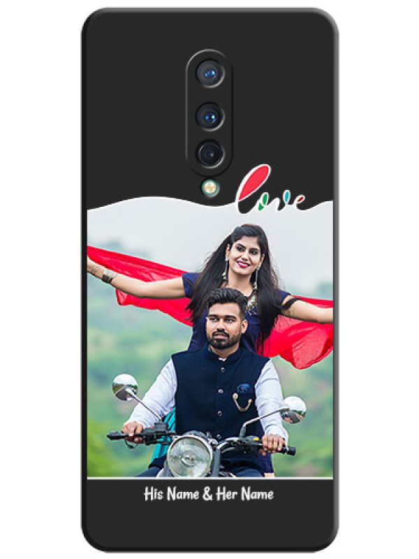 Custom Fall in Love Pattern with Picture - Photo on Space Black Soft Matte Mobile Case - OnePlus 8