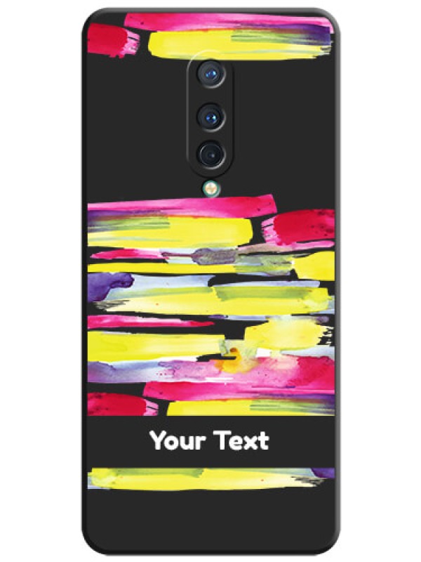 Custom Brush Coloured on Space Black Personalized Soft Matte Phone Covers - OnePlus 8