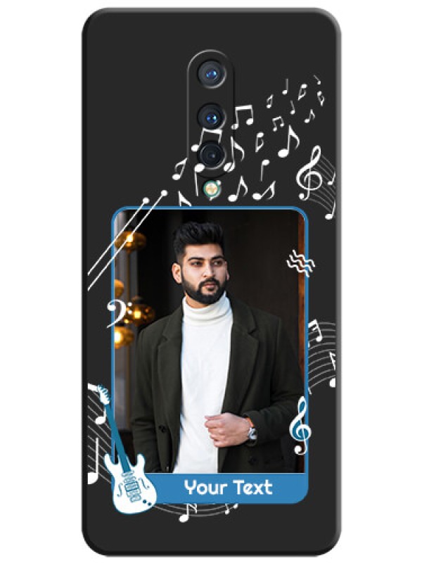 Custom Musical Theme Design with Text - Photo on Space Black Soft Matte Mobile Case - OnePlus 8