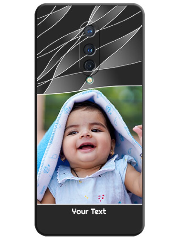 Custom Mixed Wave Lines - Photo on Space Black Soft Matte Mobile Cover - OnePlus 8