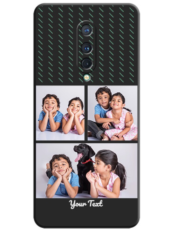 Custom Cross Dotted Pattern with 2 Image Holder  on Personalised Space Black Soft Matte Cases - OnePlus 8