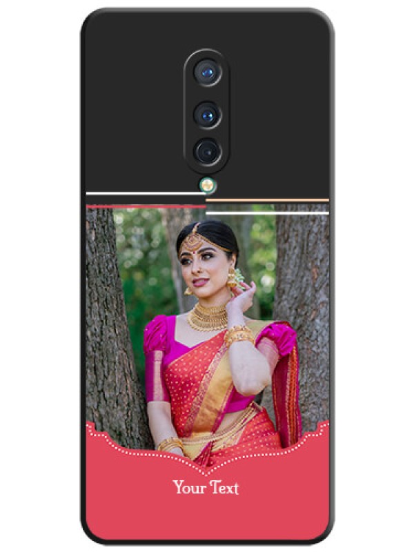 Custom Classic Plain Design with Name - Photo on Space Black Soft Matte Phone Cover - OnePlus 8