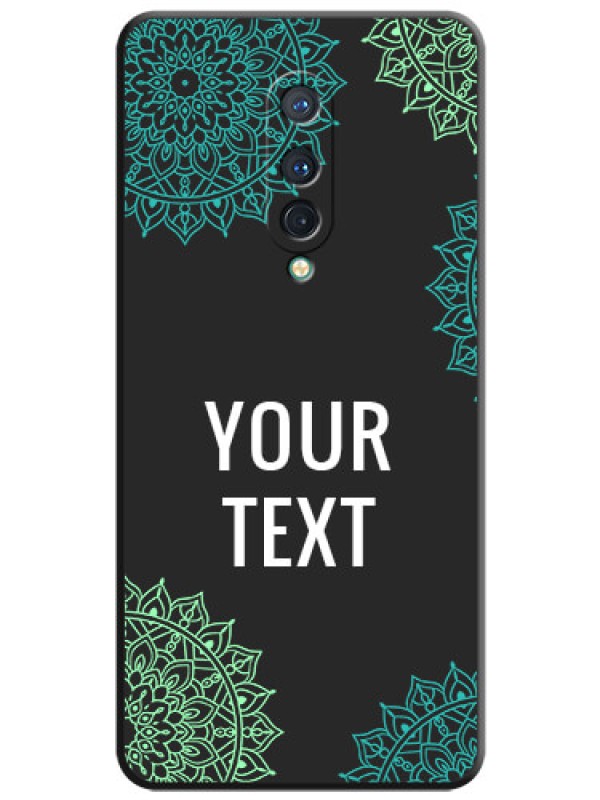 Custom Your Name with Floral Design on Space Black Custom Soft Matte Back Cover - OnePlus 8
