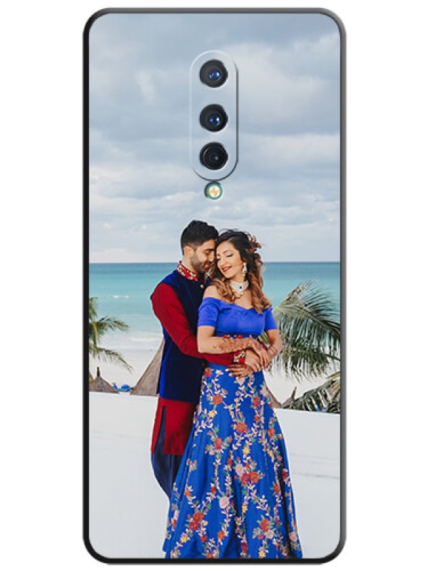 Custom Full Single Pic Upload On Space Black Personalized Soft Matte Phone Covers -Oneplus 8