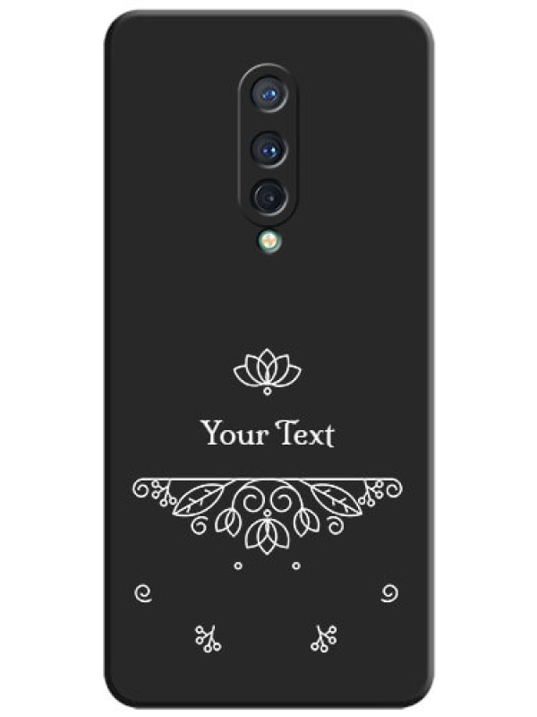 Custom Lotus Garden Custom Text On Space Black Personalized Soft Matte Phone Covers -Oneplus 8