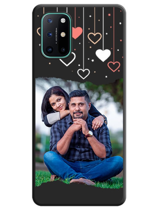 Custom Love Hangings with Splash Wave Picture on Space Black Custom Soft Matte Phone Back Cover - OnePlus 8T