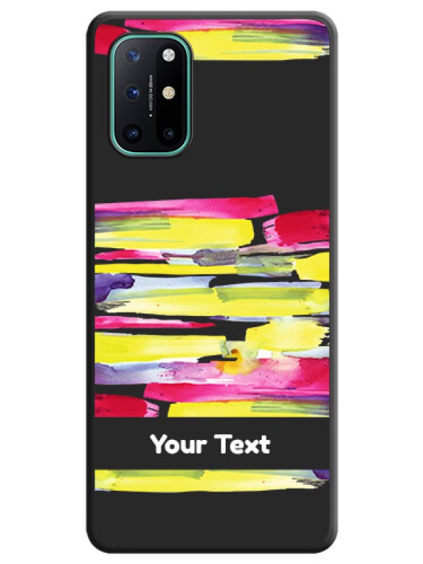 Custom Brush Coloured on Space Black Personalized Soft Matte Phone Covers - OnePlus 8T