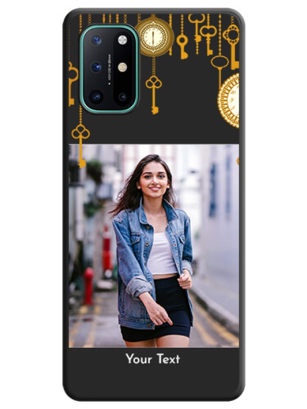 Custom Decorative Design with Text on Space Black Custom Soft Matte Back Cover - OnePlus 8T