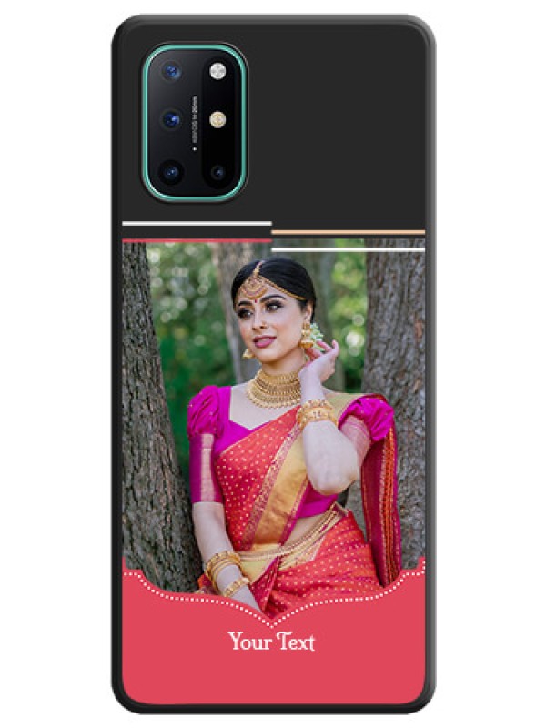 Custom Classic Plain Design with Name on Photo on Space Black Soft Matte Phone Cover - OnePlus 8T