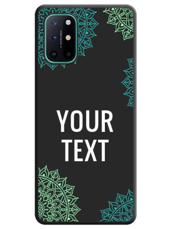 Custom Your Name with Floral Design on Space Black Custom Soft Matte Back Cover - OnePlus 8T