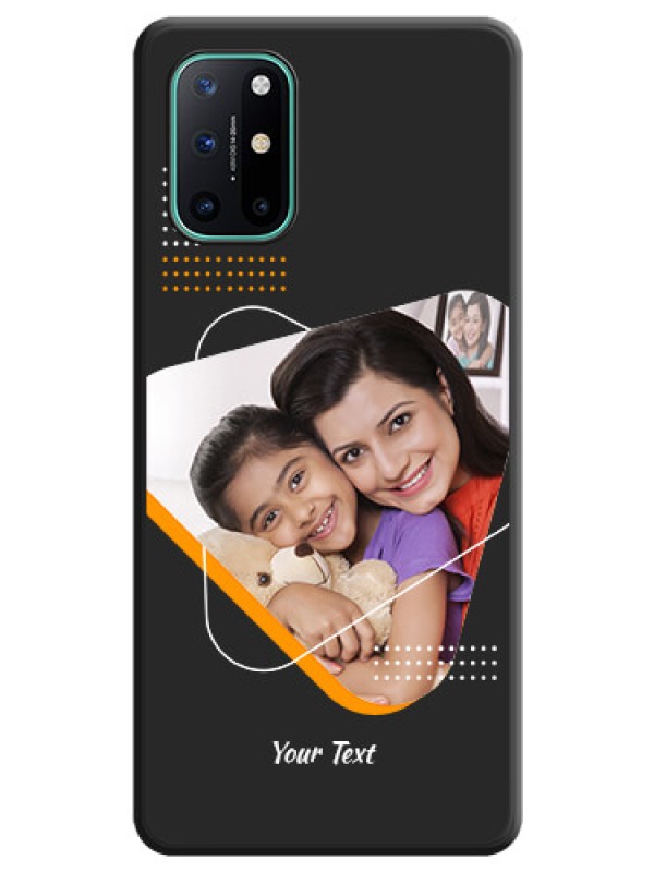 Custom Yellow Triangle on Photo on Space Black Soft Matte Phone Cover - OnePlus 8T