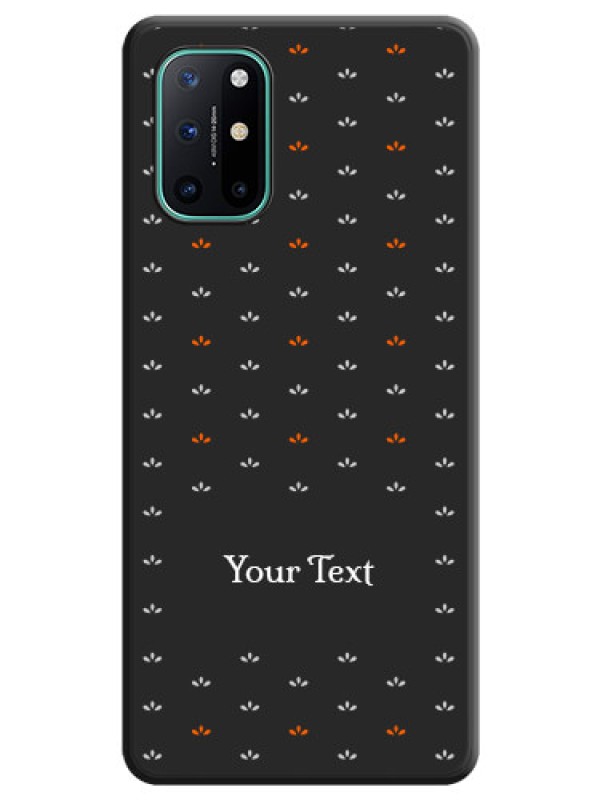 Custom Simple Pattern With Custom Text On Space Black Personalized Soft Matte Phone Covers -Oneplus 8T